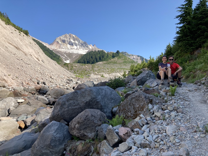 Just after crossing Ring Creek, before the scree